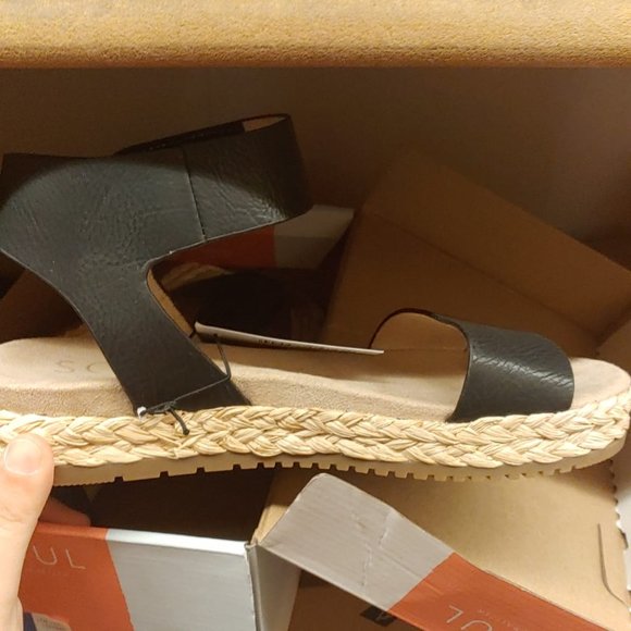 Naturalizer Espadrille Women's Ankle Strap Open Toe-- Black - Picture 6 of 8